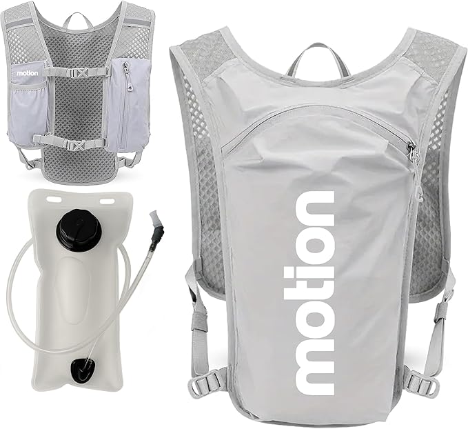 Running Hydration Vest for Men Women, Lightweight Reflective Hydration Backpack with 1.5L Water Bladder Bag for Hiking, Running, Cycling