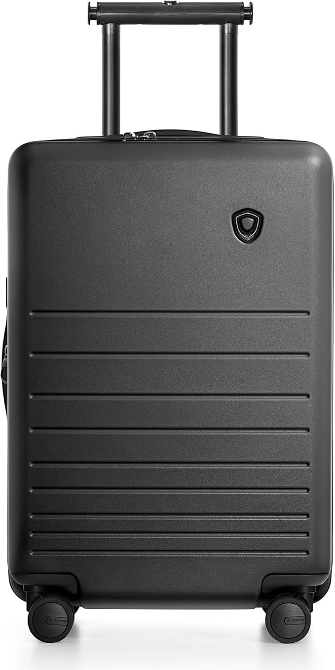 Traveler's Choice Markham Hardside Expandable Luggage with Double Spinner Wheels, Carry-On 21-Inch Suitcase, Black