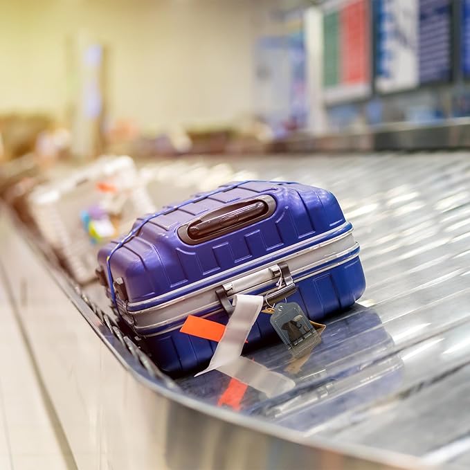 Elephant and Dog Sit Under The Rain Luggage Tags 2PCS PU Leather Suitcases Tag with Stainless Steel Loop and Privacy Name Address Cover Label Card for Women Men Travel