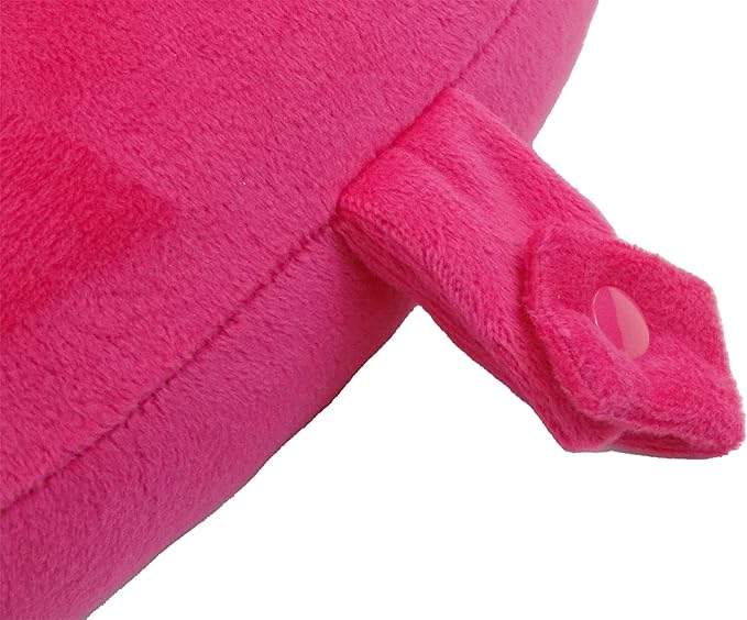 Kids Travel Neck Pillow - Cozy Soft Microfiber, Compact Design for Airplane, Car Seat, or Toddler Travel Support – Pink