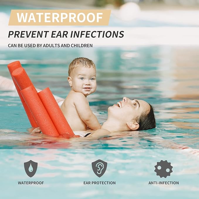 LYSIAN Silicone Moldable Earplugs Waterproof-27dB SNR Ear Plugs for Sleeping Noise Cancelling, Shower, Work and Study-Skin Color 5 Pairs