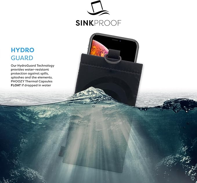 PHOOZY Apollo II Thermal Phone Case Cold Weather Insulated Pouch | Extends Battery Life 4X | NASA Tech Skiing Snowboard Accessories | Military Grade | Medium - Black