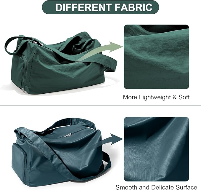 Large Gym Bag with Shoe Compartment, Workout Sport Duffle Bag for Women Travel, Waterproof Shoulder Overnight Bags Lightweight Carry on Tote Bags for Swim, Yoga, Dance