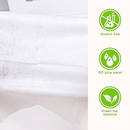 Individual Hand Wipes, 500 PCS Wet Wipes Individually Wrapped, Wet Napkins Travel Size for Wedding, Barbecue, Restaurant, Green Tea Scent