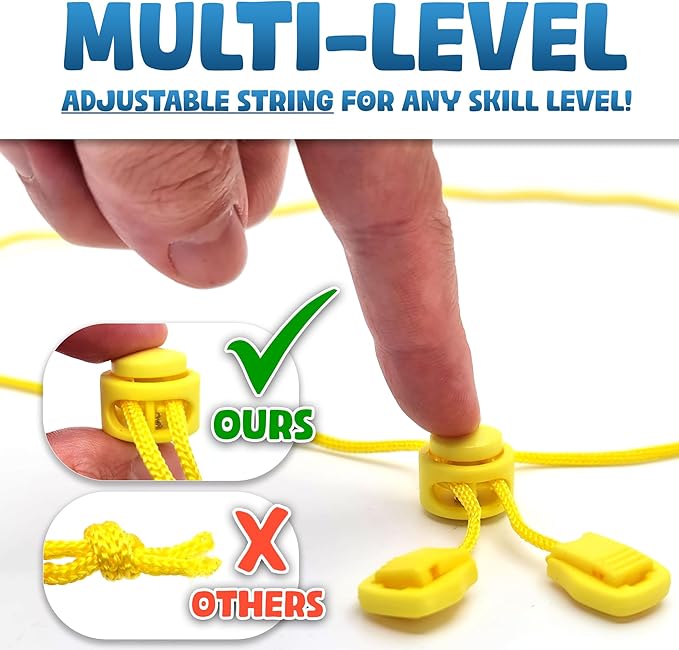 Upgraded (Multi-Level) Magnet Chess Game with String & Stones - Clear & Simple Instructions | Premium Set with 20 Larger & Stronger Stones, Adjustable Rope, 2 Dice & Travel Pouch | 3 Sets