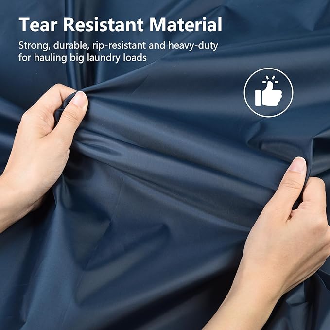 OTraki 28x45 Inch Laundry Bag 2PCS Heavy Duty Laundry Dirty Clothe Travel Wash Bag Extra Large Hamper Bag Drawstring Laundry Basket Liner Bag for Camp College Dorm (Navy Blue)