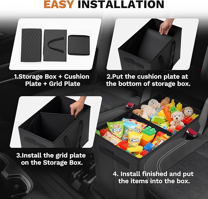 Shademax Car Seat Organizer for Chevrolet Traverse 2018-2025 2026 Accessories Traverse Backseat Storage Box Car Console Organizer for Kids Toys Baby Supplies Dog Toys Snack Organizer Travel Storage