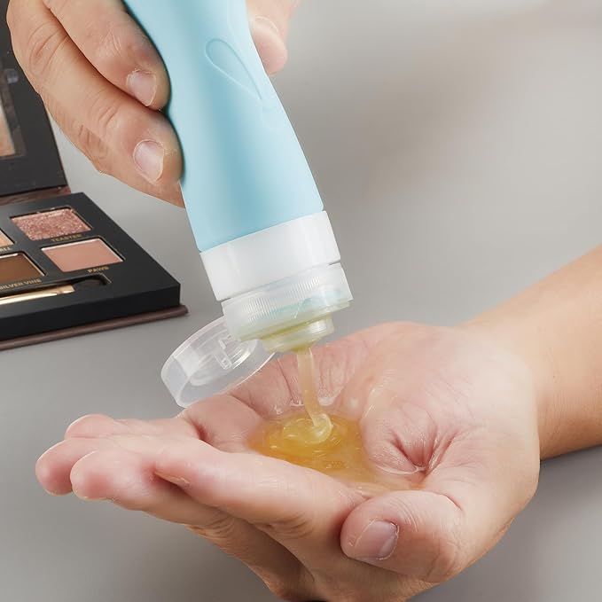 INSFIT Travel Bottles for Toiletries, TSA Approved 3oz Travel Size Containers, BPA Free Leak Proof Squeezable Silicone Tubes for Shampoo Conditioner Lotion Soap with Labels