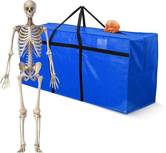 4 Pcs 176 Gallon Large Moving Bags with Zipper and Handles Foldable Storage Duffle Bags Heavy Duty Extra Large Totes for College Dorm Travel Clothes Blankets Bedding Moving (Blue)