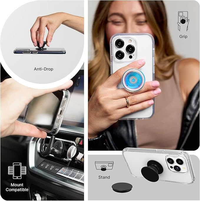 PopSockets Phone Grip with Expanding Kickstand, Adhesive Grip, Cute PopSockets - Blanc Fresh