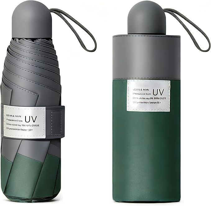 Super Compact Auto Umbrella - Your Lifetime Pocket Companion, UPF 50+ Sun & Rain Protection, Fits Any Purse, Lightweight Travel Essential