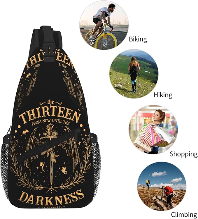 The Thirteen Crossbody Bag Throne Of Glass Trendy Sling Bag Bakpack Casual Chest Bags Daypack For Hiking Walking Travel Running(2)