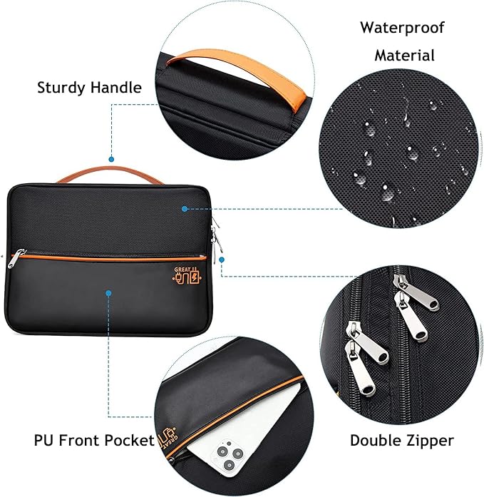 Electronics Travel Organizer, Double Layer Cable Organizer Bag Waterproof Electronics Accessories Storage Bag for Charger, Phone, Power Bank, Hard Drive, Cord, Tablet
