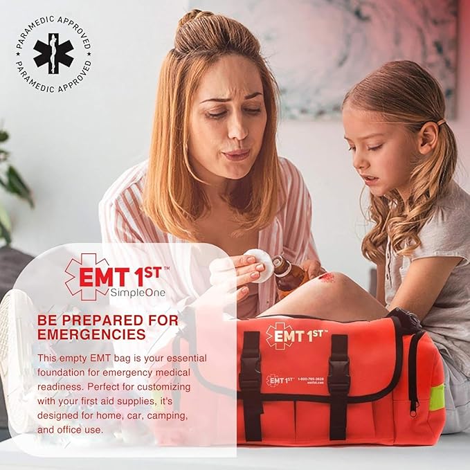 EMT 1st Emergency Responder First Aid Kit | Medical Trauma Bag for Disaster Preparedness | Perfect for Wilderness, Camping, Home, Car, & Office | Our Lightweight Kits