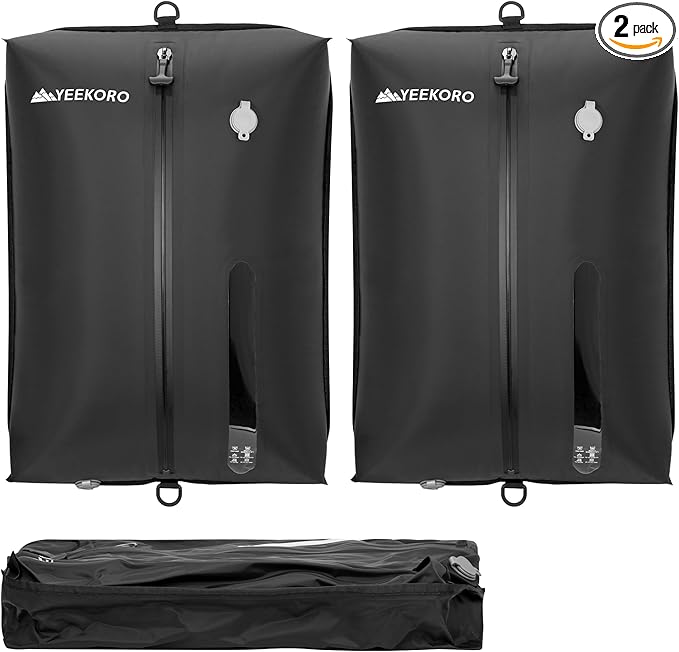 Vacuum Bag for Travel, Professional IPX8 Waterproof Reusable Vacuum Compression Bags for Travel Suitcases, Durable Space Saver Bag(2 Large,No Pump)