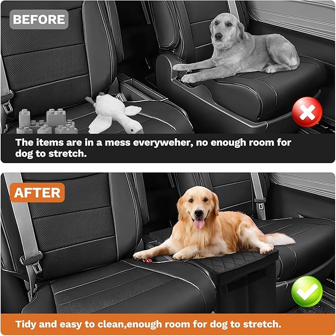 Shademax Car Seat Organizer for Toyota Sienna 2021-2025 2026 Accessories, Sienna Backseat Organizer Box Car Console Organizer for Kids Toys, Baby Supplies, Dog Toys, Travel Storage Box