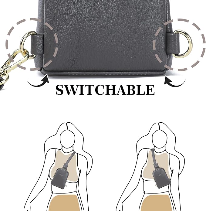 INICAT Travel Small Crossbody Sling Bags Women Cross Body Purses Passport Holder Vegan Leather Fanny Packs Birthday Gifts