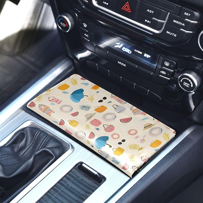 Bolaz Cute Car Registration and Insurance Holder Leather Vehicle Document Glove Box Organizer for License Cards Accessories