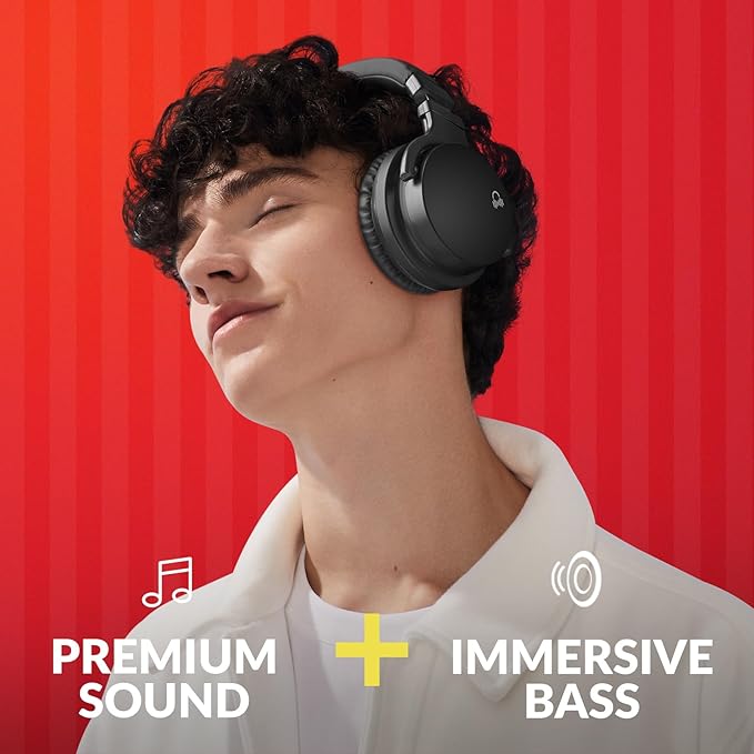 Million Sold Classic E7 Active Noise Cancelling Headphones with Upgraded HD Sound, Wireless Bluetooth Headphones Over The Ear Unequaled Comfort, Vivid Deep Bass, for Home Office Travel Birthday Gift