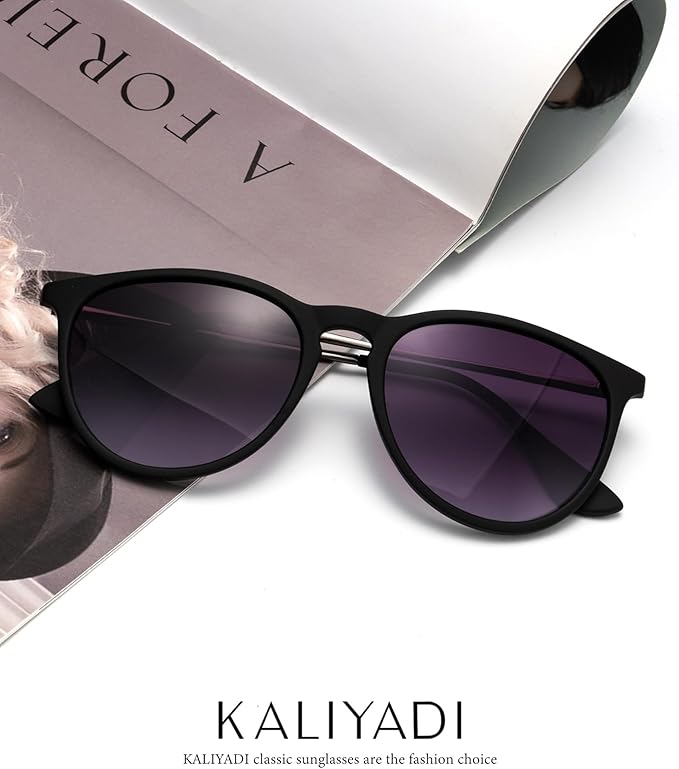 KALIYADI Sunglasses Womens Polarized Womens-Sunglasses: Trendy Sun Glasses with UV400 Retro Style for Party Beach Shopping