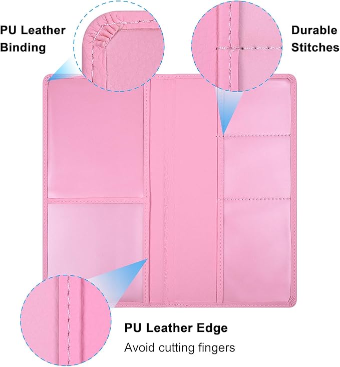 Wisdompro Car Document Holder Organiser, PU Leather Vehicle Insurance and Registration Holders Wallet Case for ID Card, Driving Licence, Key Contact Information Cards