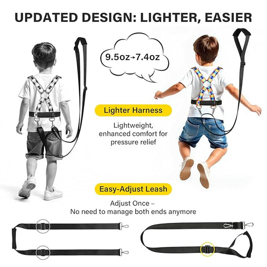 HOOMTREE Safety Harness Leash for Kids with Autism, Special Needs and Older Children Ages 6-12 | Adjustable Teens Walking Harness with Grab Handle and Tether | Keep Active ADHD/ASD Autistic Kids Safe