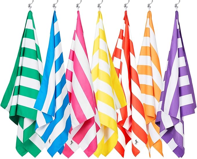 Dock & Bay Beach Towel - Quick Dry, Sand Free - Compact, Lightweight - 100% Recycled - Includes Bag - Cabana - Phi Phi Pink - Large (160x90cm, 63x35)