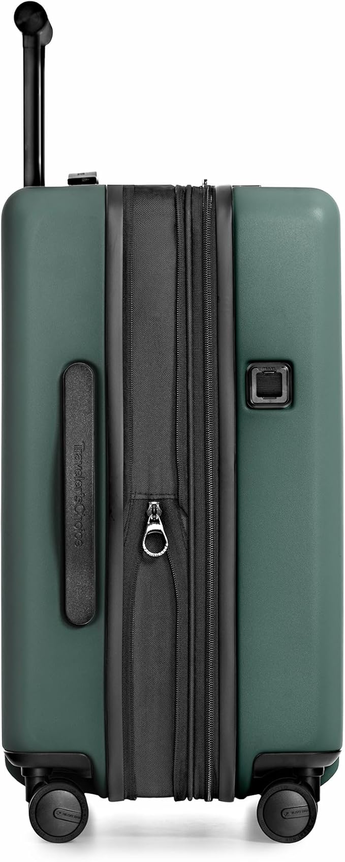 Traveler's Choice Markham Hardside Expandable Luggage with Double Spinner Wheels, Carry-On 21-Inch Suitcase, Green