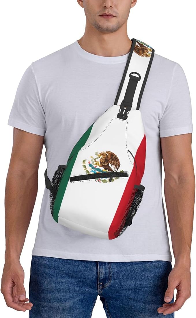 GJXFLSY Mexico Flag Sling Backpack Crossbody Bag Casual Chest Bags Travel Hiking Daypack Shoulder Bag for Women Men