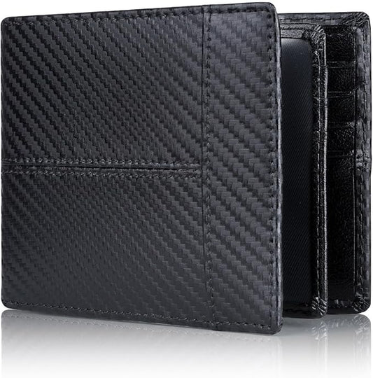 Swallowmall Mens Wallet Rfid Blocking Leather Wallet for Men Bifold Wallets with 1 ID Window 16 Card Slot