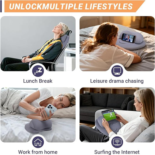 Momykids Neck & Hand Pillow | Soft Phone Holder for Bed, Arm Pillow for Side Sleeping While Using Phone, Neck and Arm Support