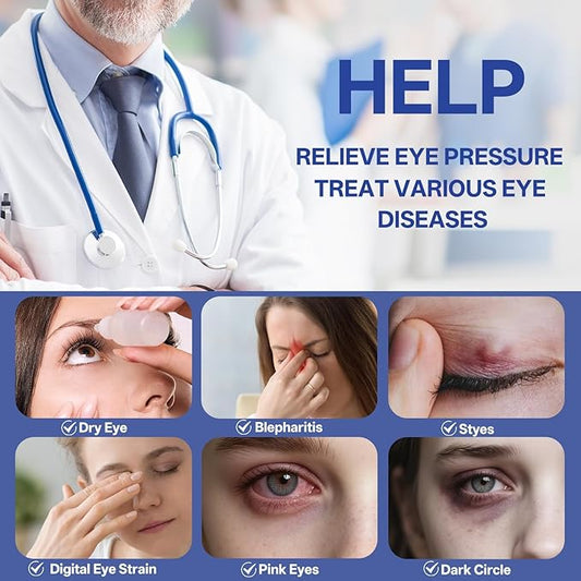 Heated Eye Mask for Dry Eyes- Warm Compress, Washable Electric Eye Heating pad for Sleep, Cordless Heat Mask for Chalazion & Stye Eye Treatment