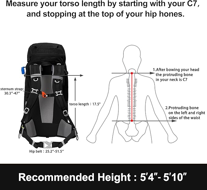 N NEVO RHINO Internal Frame Hiking Backpack 50/60/65/70/80L, Mountain Climbing Camping Backpack Daypack Waterproof Rain Cover | Mountain Climbing, Camping Backpack, Daypack, Waterproof, Rain Cover