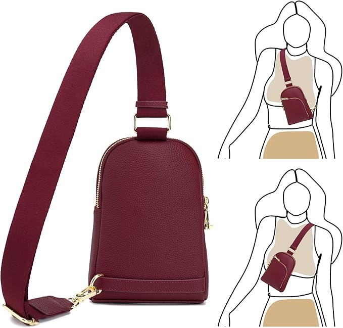 INICAT RFID Blocking Sling Bag Anti Theft Crossbody Bags Women Valentine's Day Gifts Travel Purses Vegan Leather