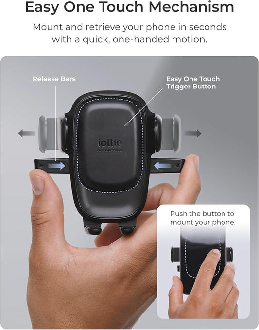 iOttie Easy One Touch Advanced CD Slot Car Phone Mount - Universal Cell Phone Holder for iPhone, Google, Samsung, LG, Moto and All Other Smartphones