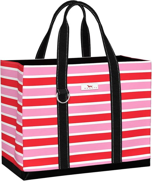 SCOUT Original Deano Tote Large - Durable Lightweight Open Top Beach, Pool & Lake Bag, Inside Zip Pocket, Folds Flat