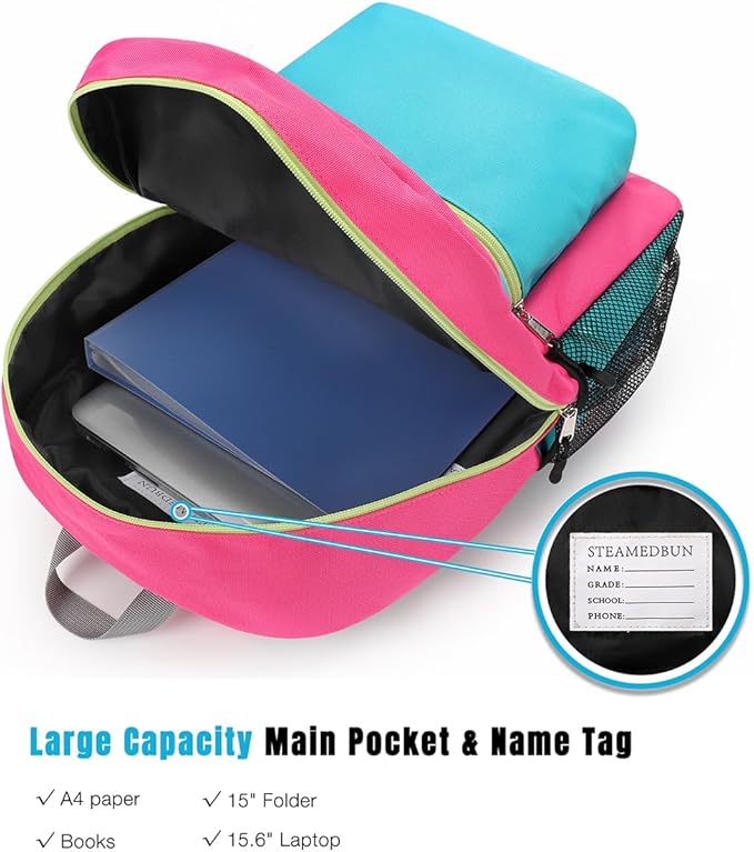 STEAMEDBUN Backpack for Girls 5-9,Kids Backpack for Elementary School Bag