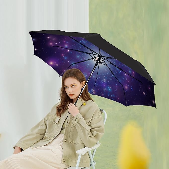 MRTLLOA 42/49 Inch Compact Windproof Travel Umbrella for Rain, Lightweight, Portable, Automatic, Strong, Waterproof Folding Umbrellas for Women, Men and Teenagers