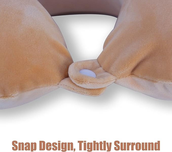 Cute Travel Pillow with Sleep Eye Mask Cartoon Headrest & Neck Pillow for Kids Boys & Girls, Teens, Travel Accessories for Airplane, Car, Recline, Home Use Memory Foam Flight - Cute Yellow Corgi