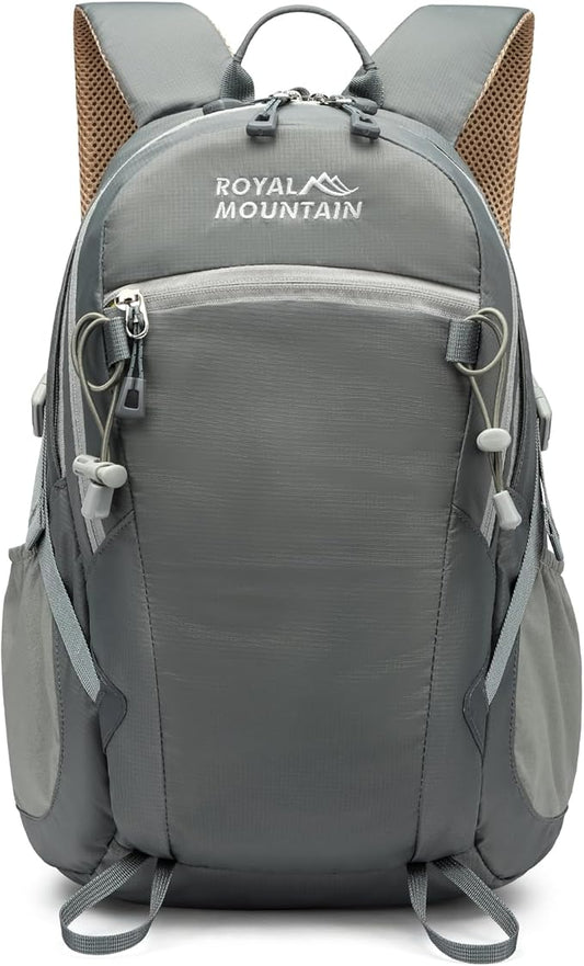 Hiking Backpack With Rain-cover, 30L Travel Backpacks For Women Men, Camping Daypack Backpacks Lightweight, Durable Hiking Backpack Fit For Camping, Daily Commuting, Short Trips (Grey)