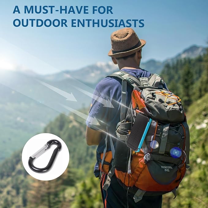 Solar Charger Power Bank 20,000mAh Portable Wireless Charger, Fast Charging External Battery Bank with 6 Outputs for Cell Phones,Portable Solar Panel with Dual Flashlight for Camping