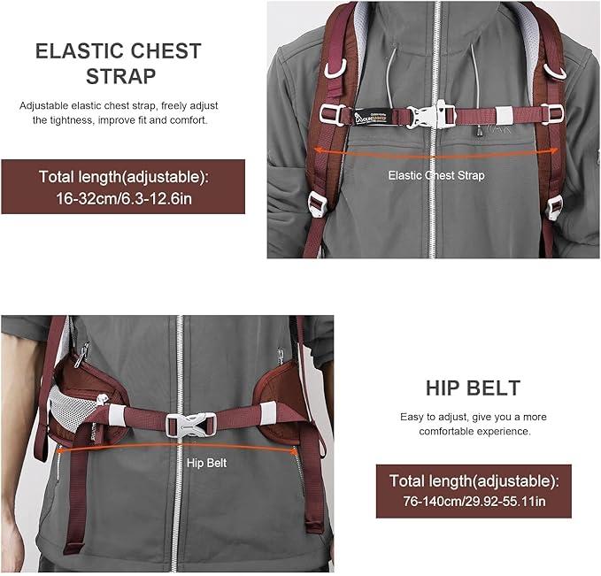 MOUNTAINTOP 25L/40L Hiking Backpack,Lightweight Travel Backpack for Men Women Outdoor Backpacking, Camping