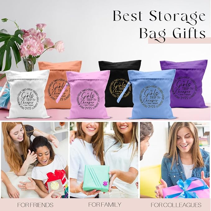 6Pcs Girls Trip Gifts Wet Dry Bag, Beach Bag Wet Bag Favors, Sunscreen Bags Swimsuit Toiletry Travel Essentials For Women, Beach Travel Laundry bags for Dirty Diaper Swimsuit Gifts