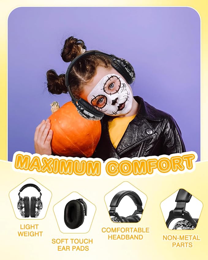 ZOHAN EM030 Kids Ear Protection, Noise Cancelling Headphones Ear Muffs for Autism Sensory, Safety Noise Reduction Hearing Protection for Monster Truck/Concerts/Fireworks/Air Shows