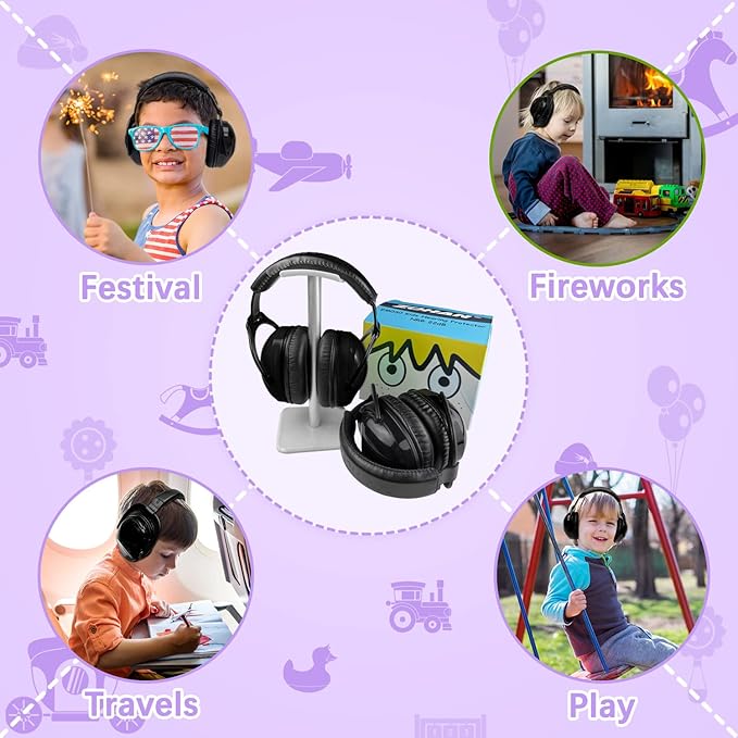 ZOHAN Kids Ear Protection 2 Pack,Kids Noise Canceling Headphone for Concerts, Monster Truck, Fireworks