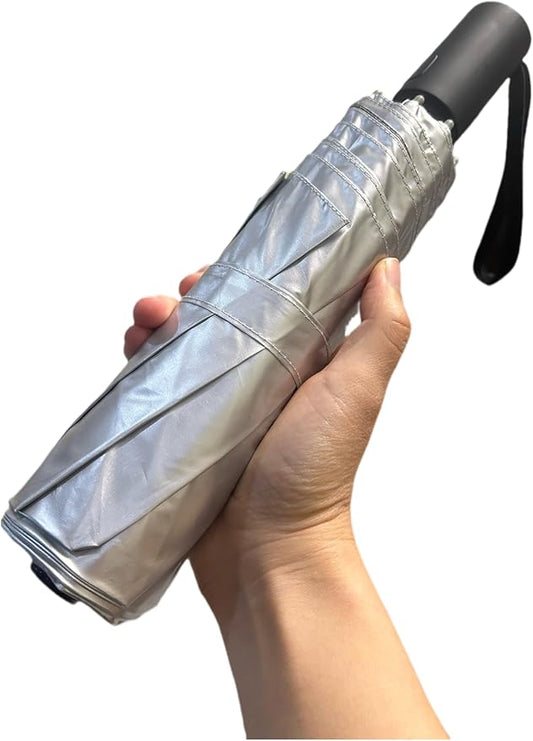 BAODINI Small UV Protection Travel Umbrella Compact for Rain and Sun UPF 50+ Windproof Portable 42 inch Umbrella for Women and Men