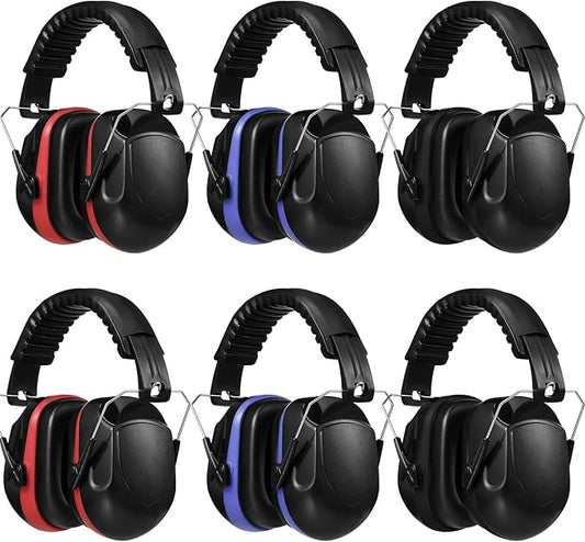 Yunsailing 6 Pcs Ear Protection Noise Reduction Headphones Nrr 28db Safety Hearing Ear Muffs Shooting Gun Range Mowing