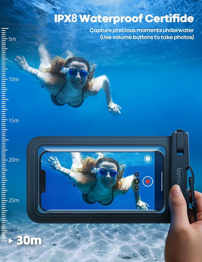 Lamicall 2Packs Waterproof Beach Bags, Vacation Essentials for Wemen Men, Cruise Essentials 2025, Travel Beach Sandproof Ship Accessories, Cute Pink Accessories, Pink&Black