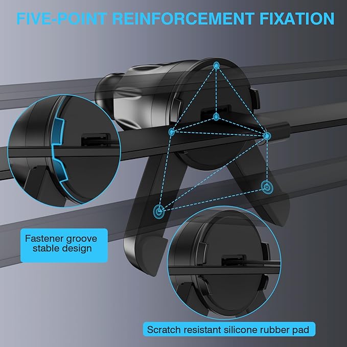 DAFAMA Air Vent Clip for Car Mount Replacement,Adjustable Triangular Fixing Foot and Metal Hook,Universal Vent Grip for Car Phone Holder and Wireless Car Charger,Joint Ball Diameter 0.67inch/17mm