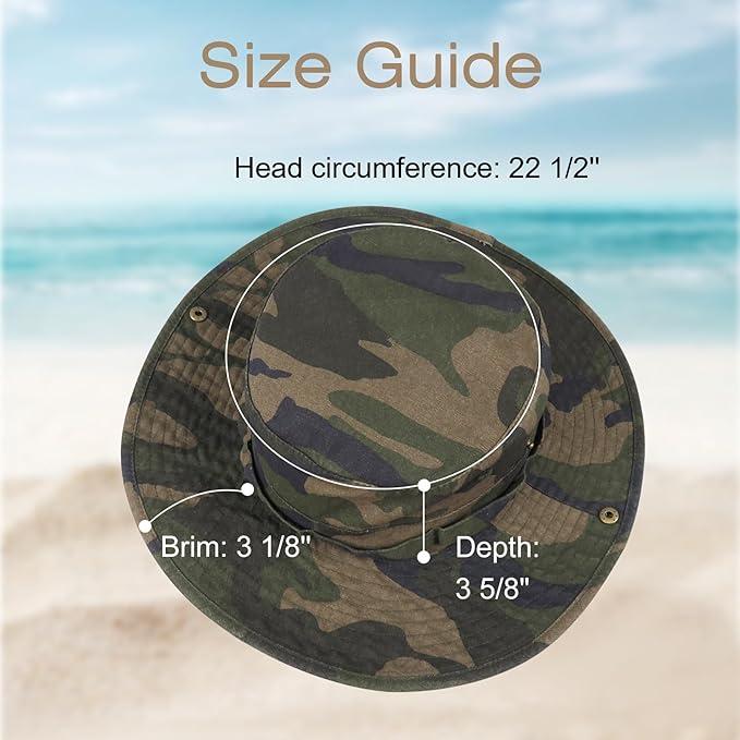 Bucket Hat Wide Brim UV Protection Sun Hat Boonie Hats Fishing Hiking Safari Outdoor Hats for Men and Women